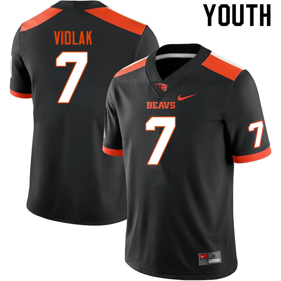 Youth #7 Sam Vidlak Oregon State Beavers College Football Jerseys Sale-Black